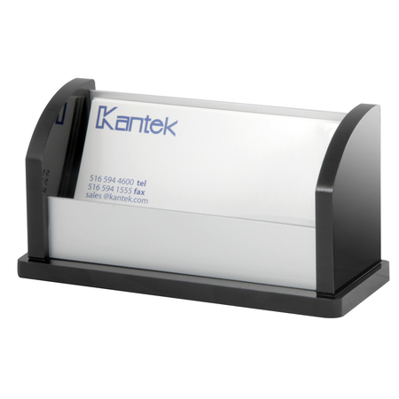 KANTEK Black Acrylic and Aluminum Business Card Holder BA-330